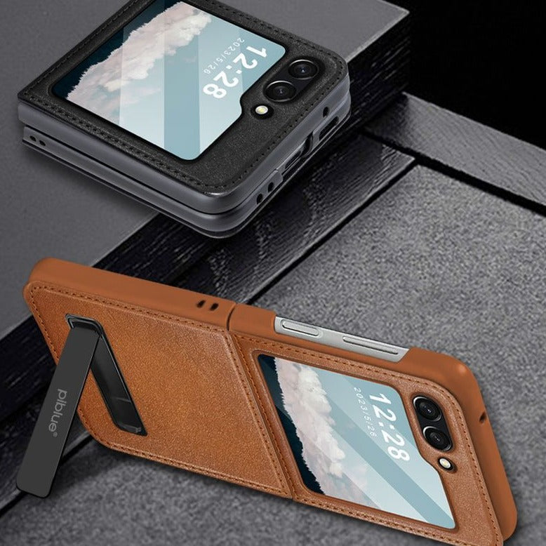 Z Flip 5 smart PC Leather case new design (1 pc)