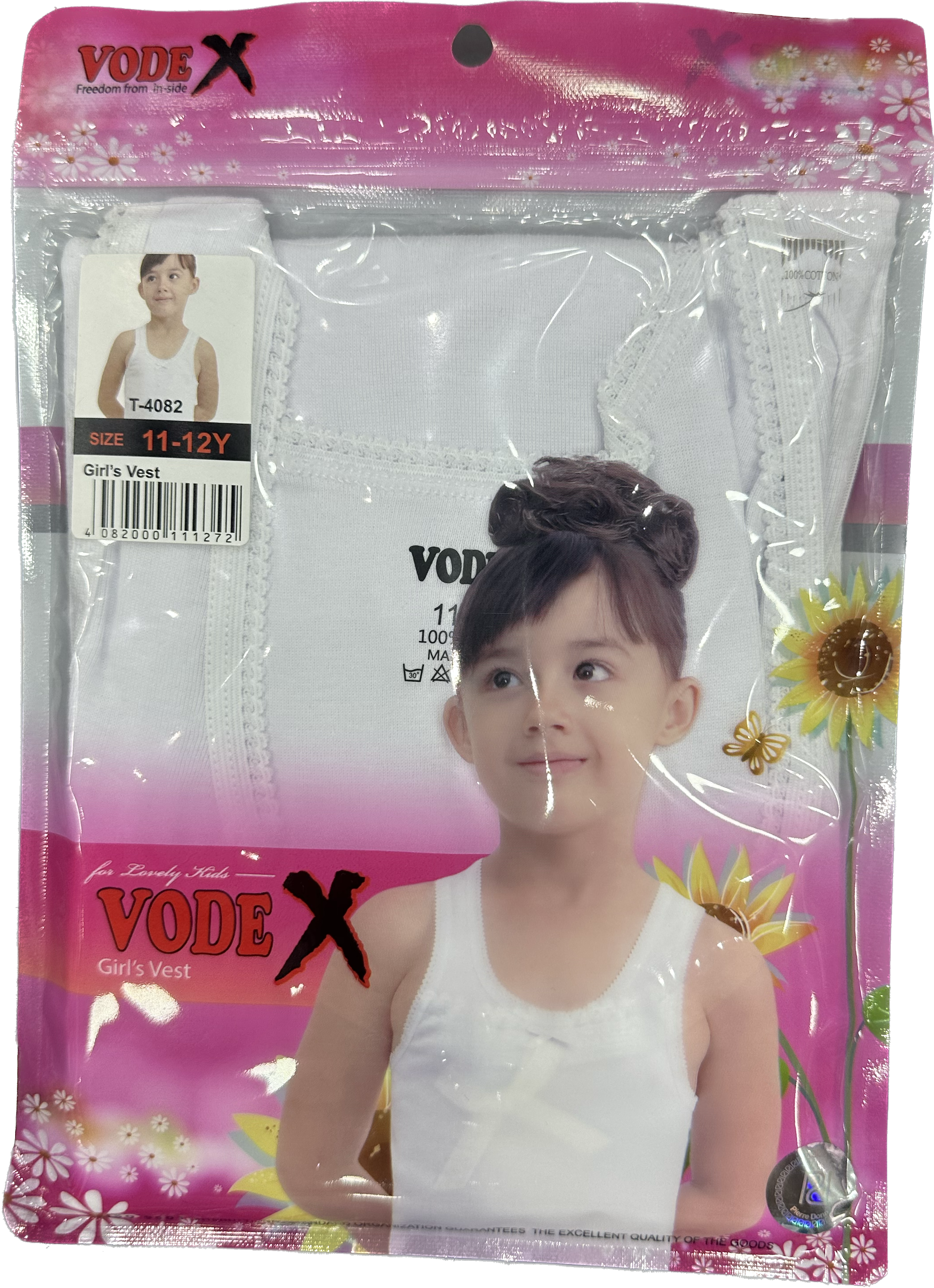 Vodex Girls camisole - Underwear white wholesale 12 pcs - carton