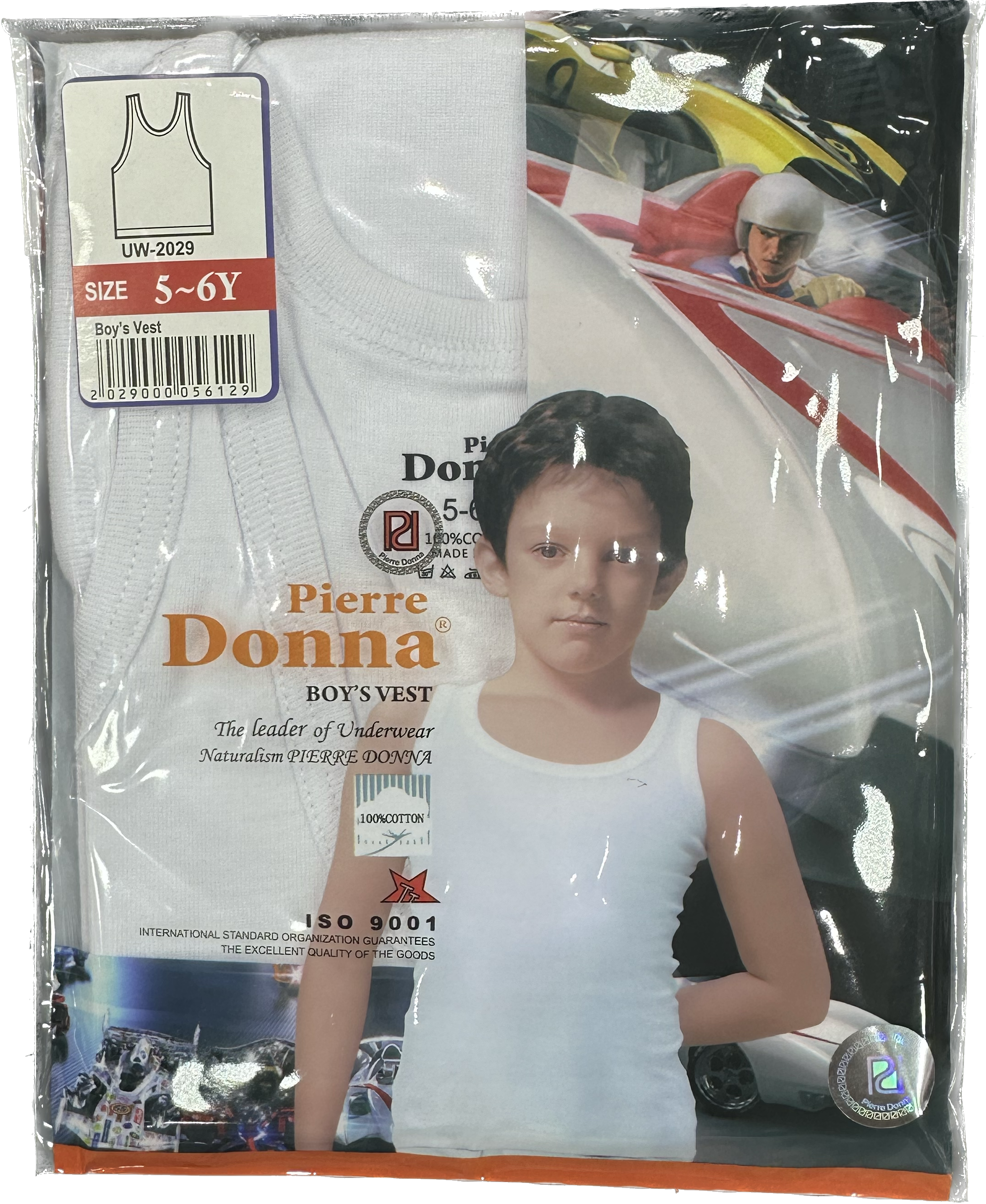 Pierre Donna Boys Vest- Underwear white wholesale 12 pcs - carton