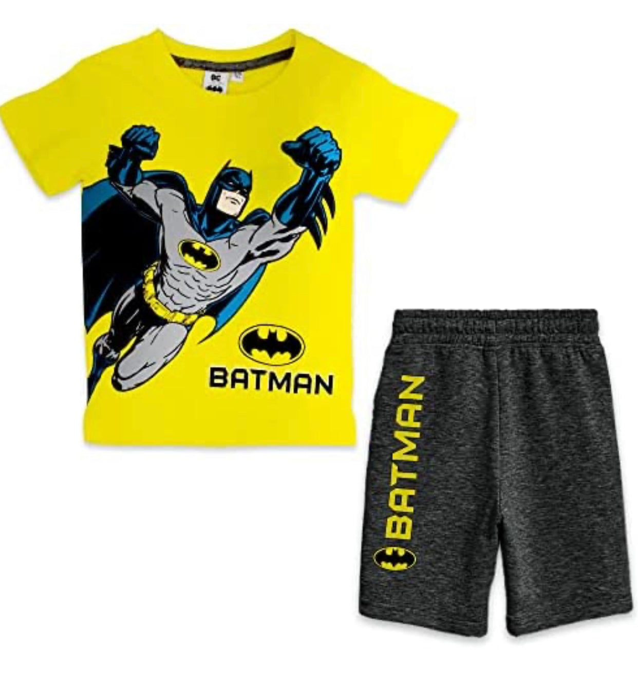 Batman Marvel®️ Character Boys T-shirt & Short Set for Kids Marvel High quality Cool Graphic printed T-Shirt & Short Set