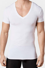 Pierre Donna Men's V-Neck under shirt T-shirt - high quality undershirt tank top multi pack (pack of 2)-Pierre Donna-men t-shirt