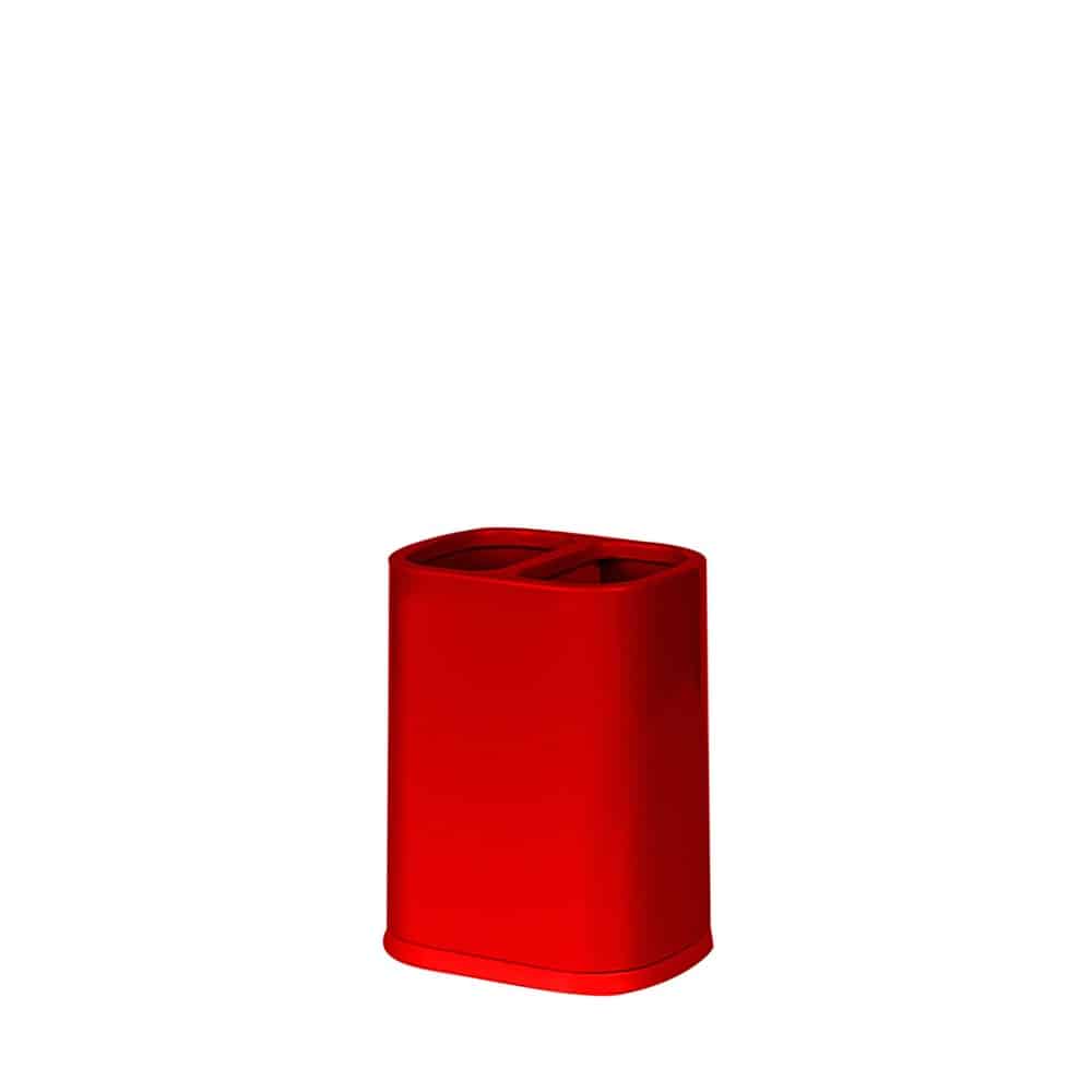 tooth brush holder red
