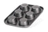 Premium Non-Stick Bakeware Standard Muffin pan Cupcake Pan 6-Cup Baking pan (Dark Black)