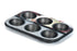 Premium Non-Stick Bakeware Standard Muffin pan Cupcake Pan 6-Cup Baking pan (Dark Black)