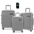 PIGEON New Luggage Set With USB Adaptor - Lightweight 5 Colors 3-Piece PP Luggage Sets, water resistant with 3 digit number Lock