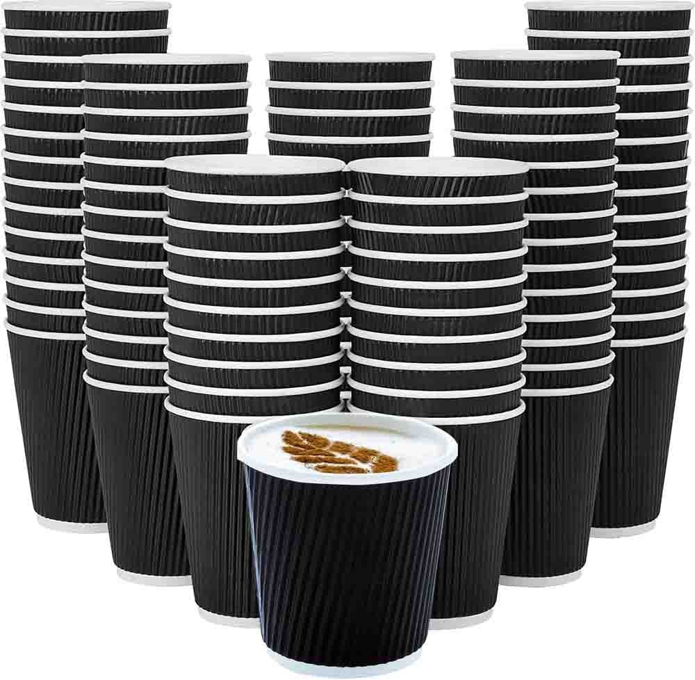 Espresso Cup - Disposable 4oz insulated ripple Cup For Office & Home-Dealz Souq-disposable cup,ripple cup