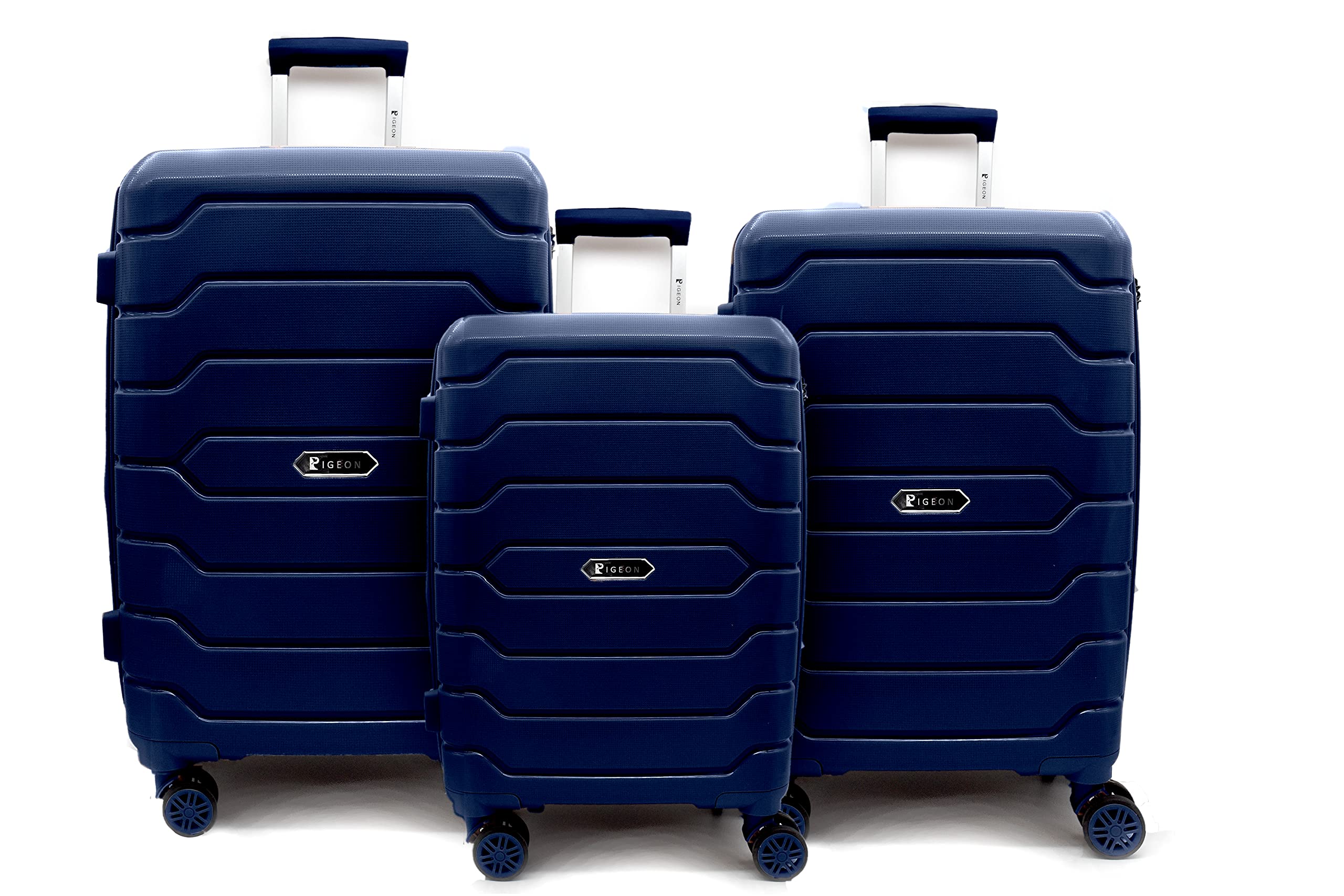 PIGEON Luggage Set of 3 Unbreakable - Expandable Lightweight PP Luggage Sets, water resistant with 3 digit number Lock