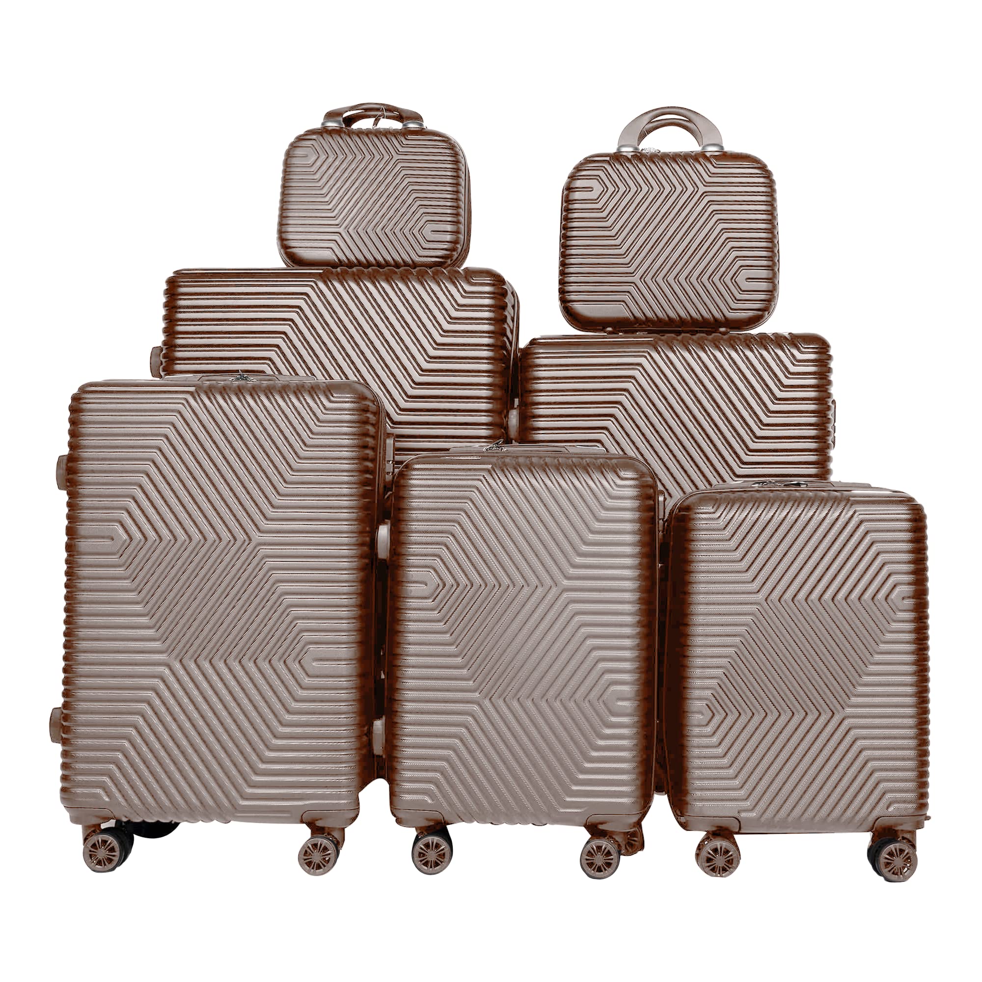 Pigeon ABS Hard-shell Zig Zag Design Trolley - Set of 7 [32, 28, 24, 20, 18, 14, 12inch]