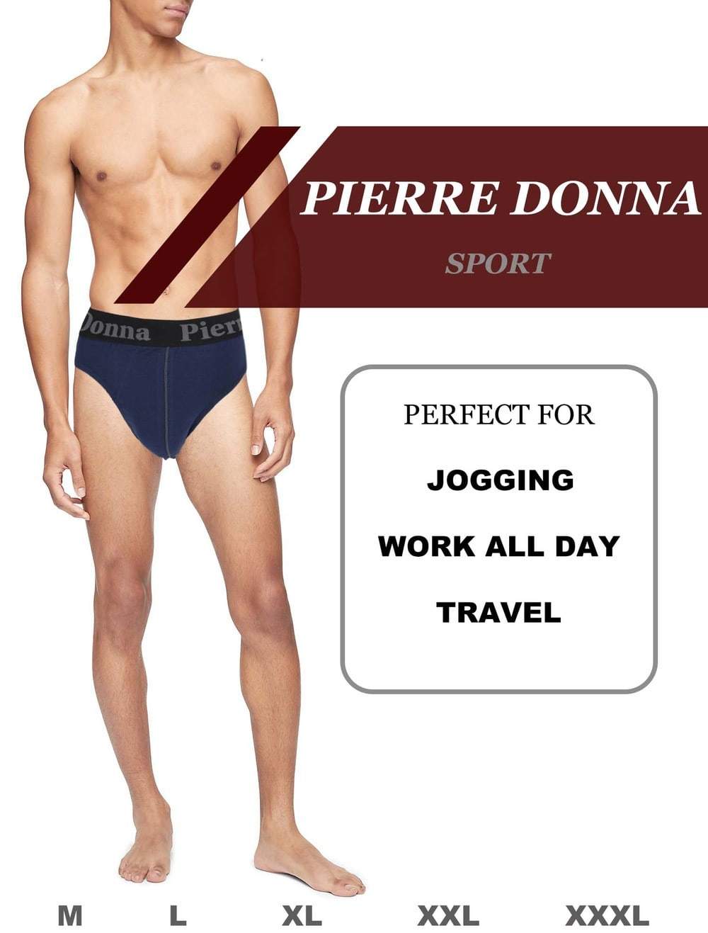 Boxer Shorts Pierre Donna Brief Underwear For Men (pack of 2)-Pierre Donna-boxer,design,donna,makes,men brief,pierre,shorts,size,this,underwear,with