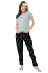 Pierre Donna Women's Cotton Pajama set With Pants - Women Sleepwear