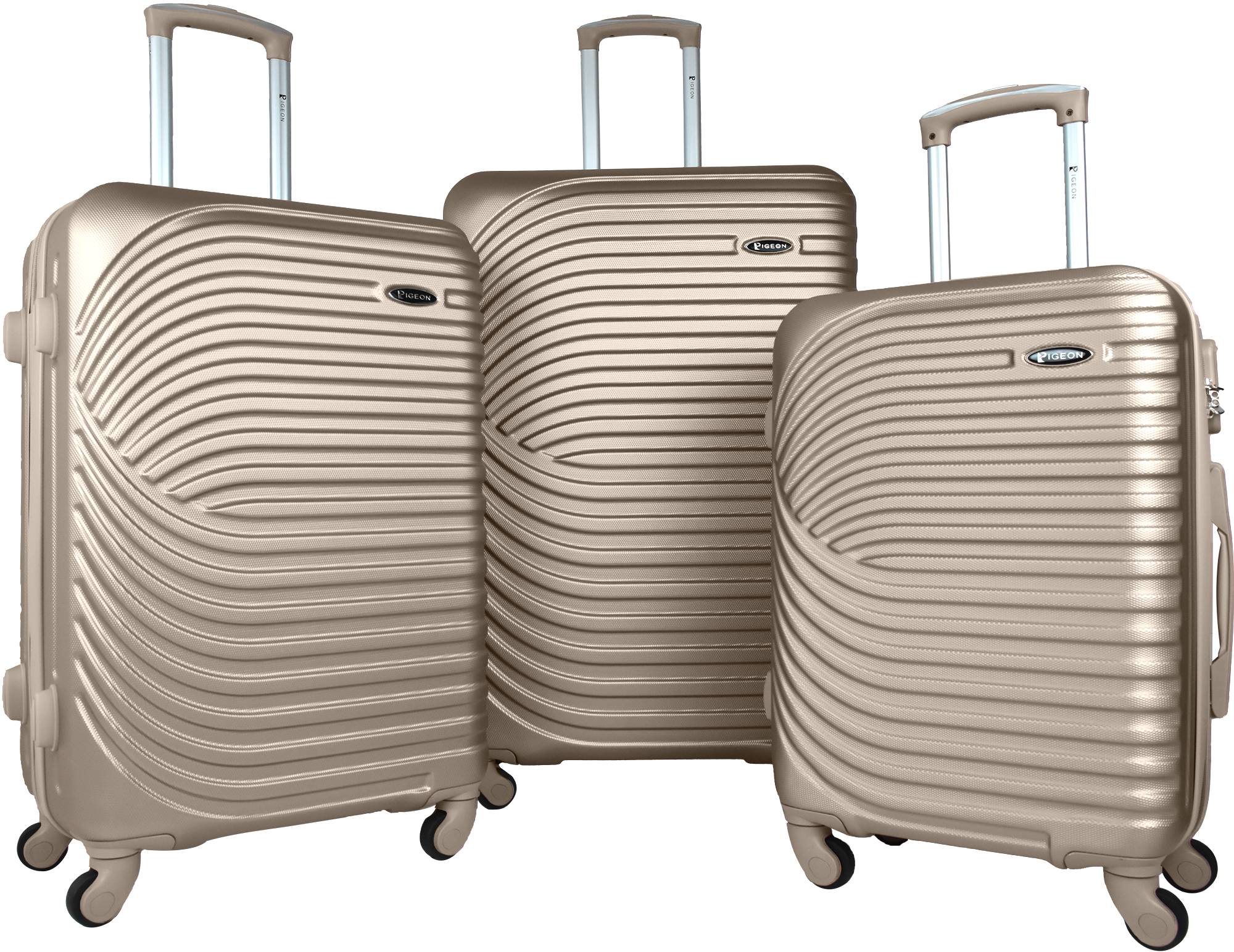 Pigeon Lightweight ABS Luggage Set  3pcs With Spinner Wheels (28"/24"/20")