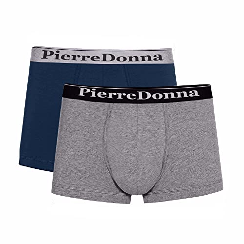Pierre Donna Boxer Underwear For Men (pack of 2)(navy blue & grey)