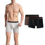 Mens Boxers Band Underwear (pack of 2)(black & brown)