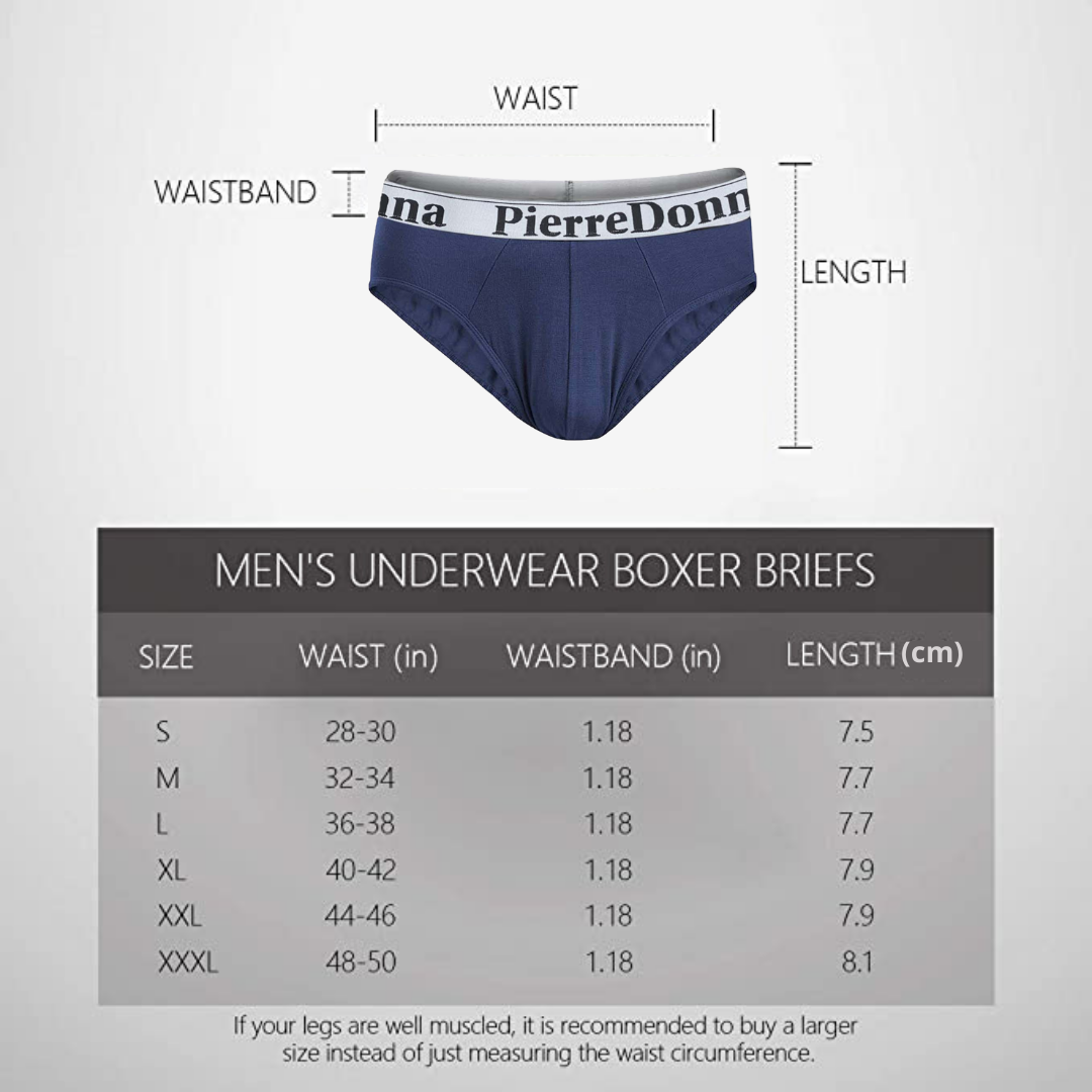 Boxer Shorts Pierre Donna Brief Underwear For Men (pack of 2)(grey & navy blue)