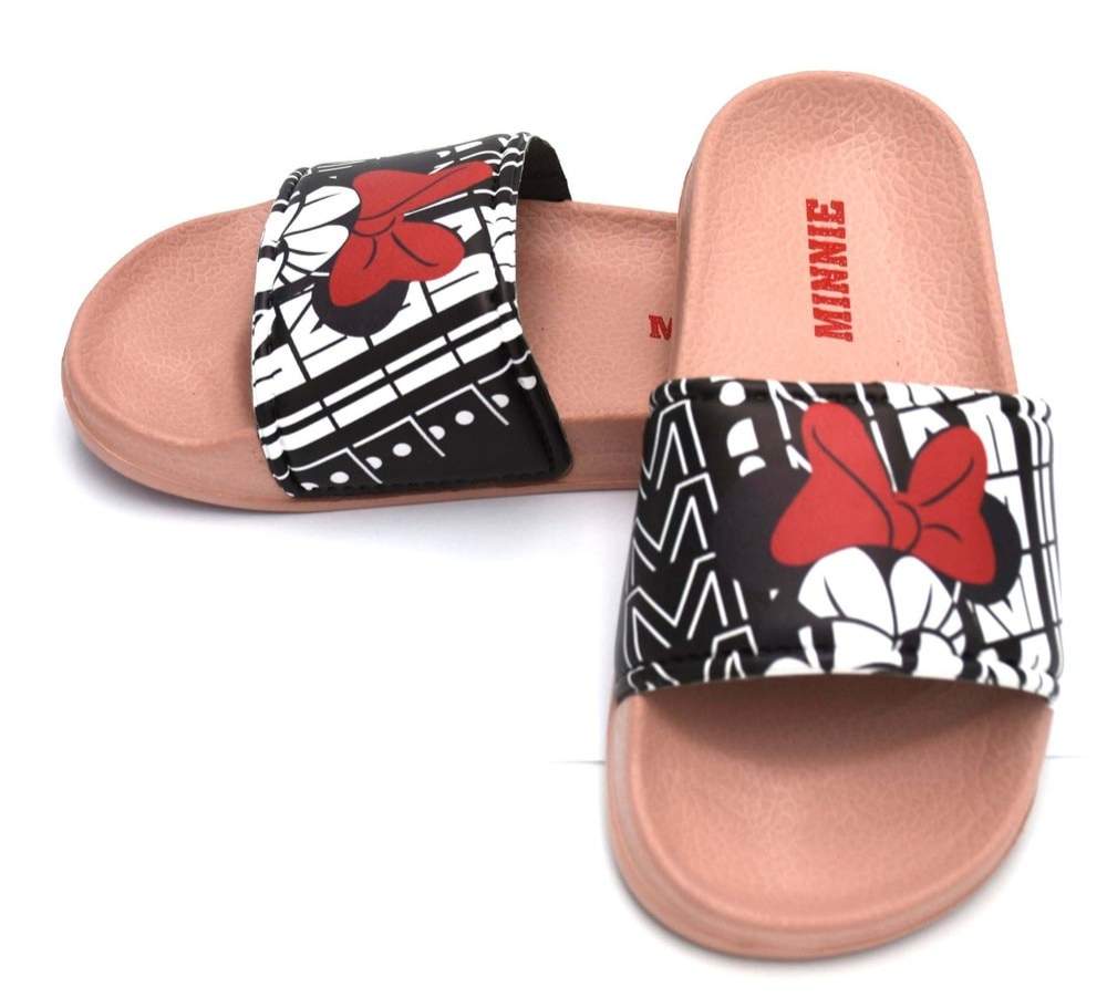 Disney Minnie Girls Slide Sandals For Kids, Indoor & Outdoor-Disney-girl's character sandal