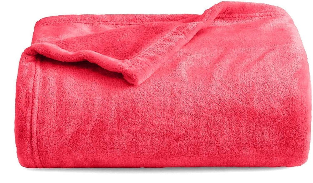 throws Throws, King size Fleece Blanket Amaranth Red Dealz Souq