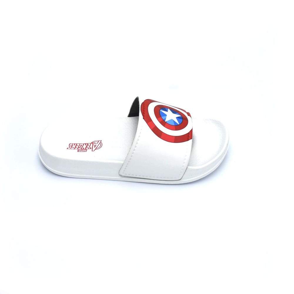 Marvel Captain America Boys Slides Sandals for Beach, Pool, Outdoor-Marvel-boy's character sandal