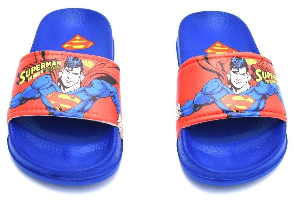 Marvel Super man ™️ Boys Slide Sandals For Kids, Outdoor & Indoor-Marvel-boy's character sandal