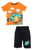 Ninja Turtle Nickelodeon®️ Character Boys T-shirt & Short Set for Kids Nickelodeon High quality Cool Graphic printed T-Shirt & Short Set - Dealz Souq