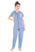 Pierre Donna Women's Cotton Pajama set With Pants - Women Sleepwear Blue Color AVL - Dealz Souq