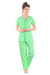 Pierre Donna Women's Cotton Pajama set With Pants - Women Sleepwear Green Color AVL - Dealz Souq