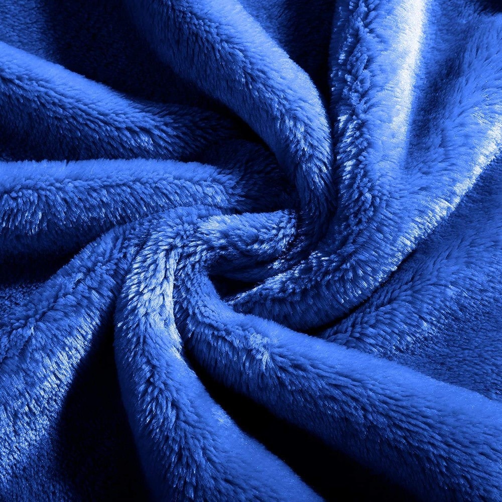 fluffy blanket Fluffy Blanket Fleece Flannel throws (Single 150X200 CM) Admiral Blue color Dealz Souq