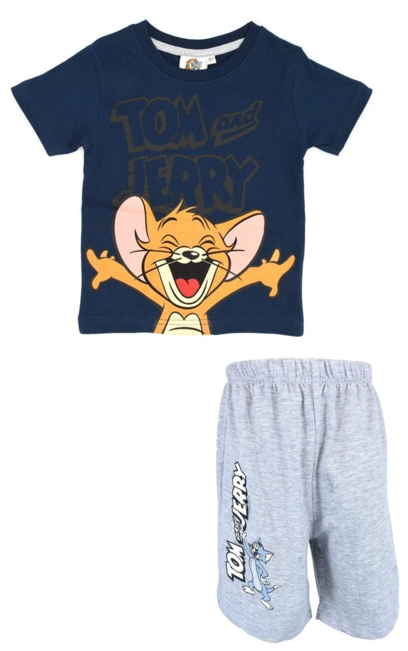 Tom & Jerry Warner Bros®️ Character Boys T-shirt & Short Set for Kids Warner Bros High quality Cool Graphic printed T-Shirt & Short Set - Dealz Souq